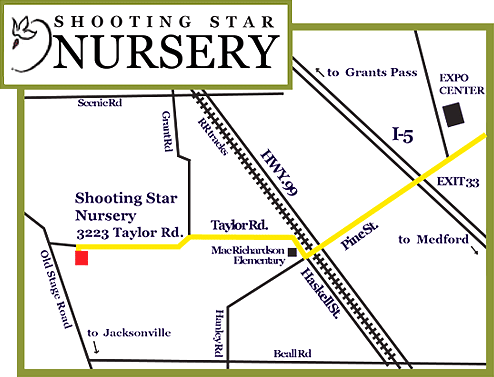 map to Shooting Star Nursery