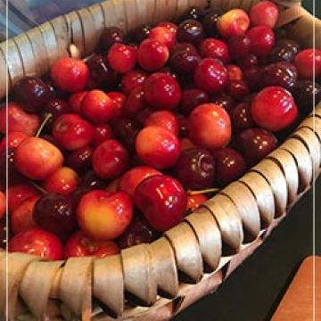 basket of fresh cherries